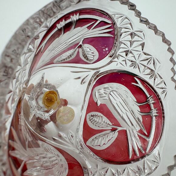 Vintage Byrdes Collection 8" Bell by Hofbauer 24% Lead Crystal No Clapper - Picture 9 of 14